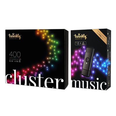 Twinkly 19.5 Foot 400 RGB Cluster Lights and USB Light Effects Music Player