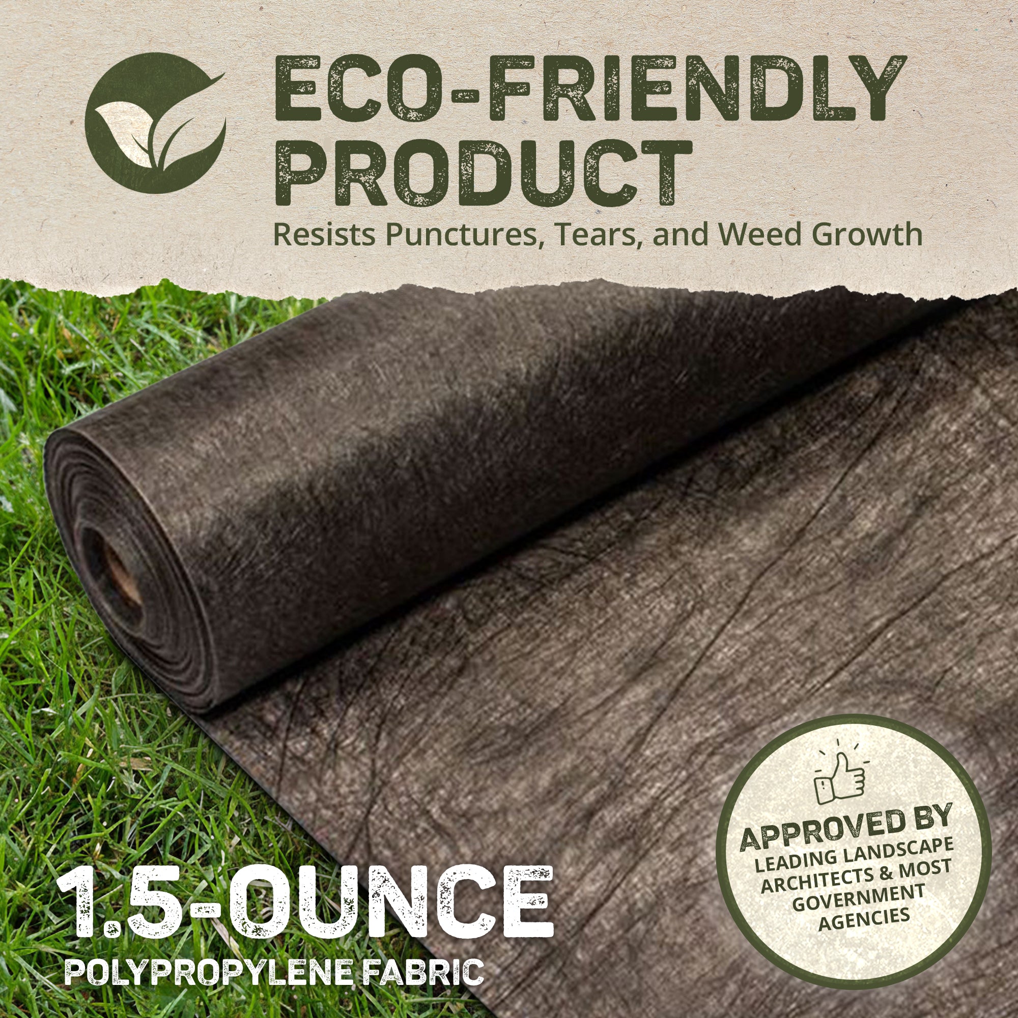 DeWitt 6 Year 4 x 200 Feet 1.5 Ounce Landscape Fabric Home and Pro Weed Barrier - VMInnovations