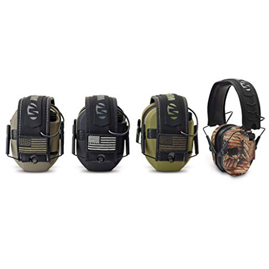 Walker's Razor Slim Shooter Electronic Hearing Earmuffs, Green Patriot (2 Pack)