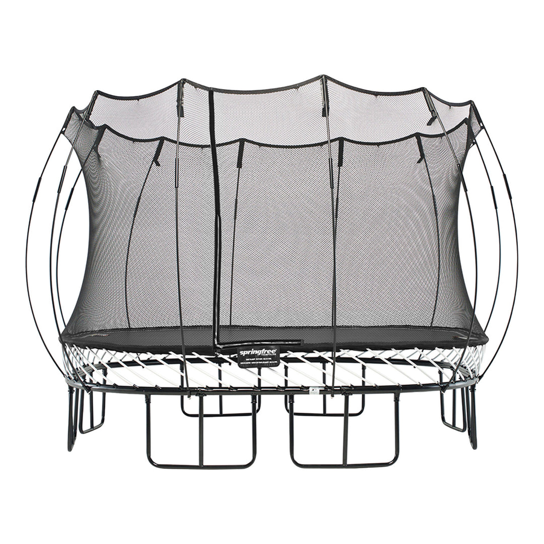 Springfree Outdoor Square 13 Foot Trampoline, Enclosure, Hoop Game, and Ladder