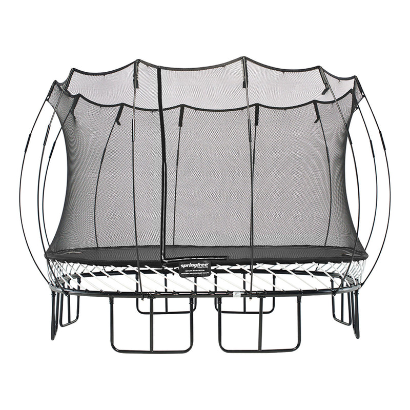 Springfree Outdoor Square 13 Foot Trampoline, Enclosure, Hoop Game, and Ladder