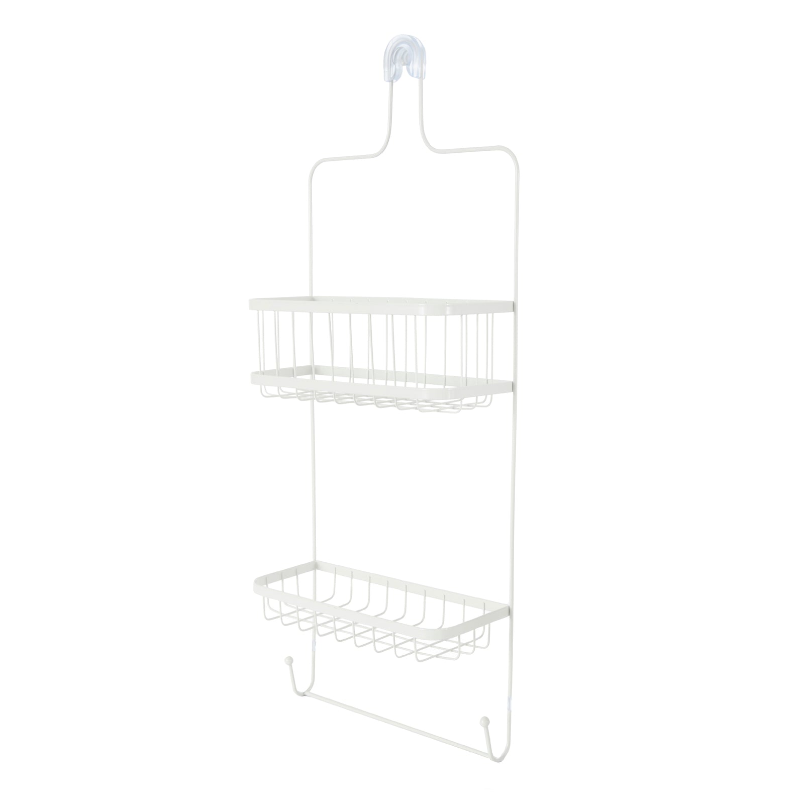 Better Living Products ASTRA 2 Tier Steel Shower Organizer with Hooks (Used) - VMInnovations