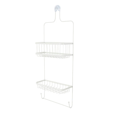 Better Living Products ASTRA 2 Tier Steel Shower Organizer with Hooks (Used) - VMInnovations