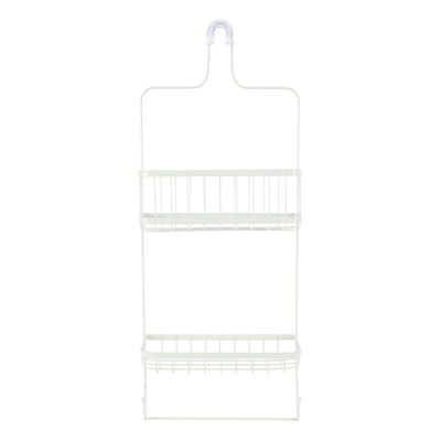 Better Living Products ASTRA 2 Tier Steel Shower Organizer with Hooks (Used) - VMInnovations