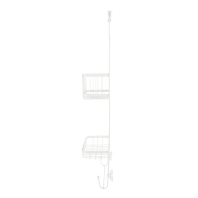 Better Living Products ASTRA 2 Tier Steel Shower Organizer with Hooks (Used)