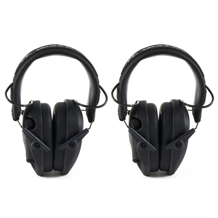 Walker's Black Punisher Razor Shooter Electronic Protection Earmuffs, (2 Pack)