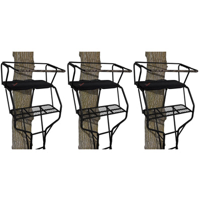 Big Game Guardian DXT Portable 2 Hunter Tree Ladder Stand, 18 Foot (3 Pack) - VMInnovations