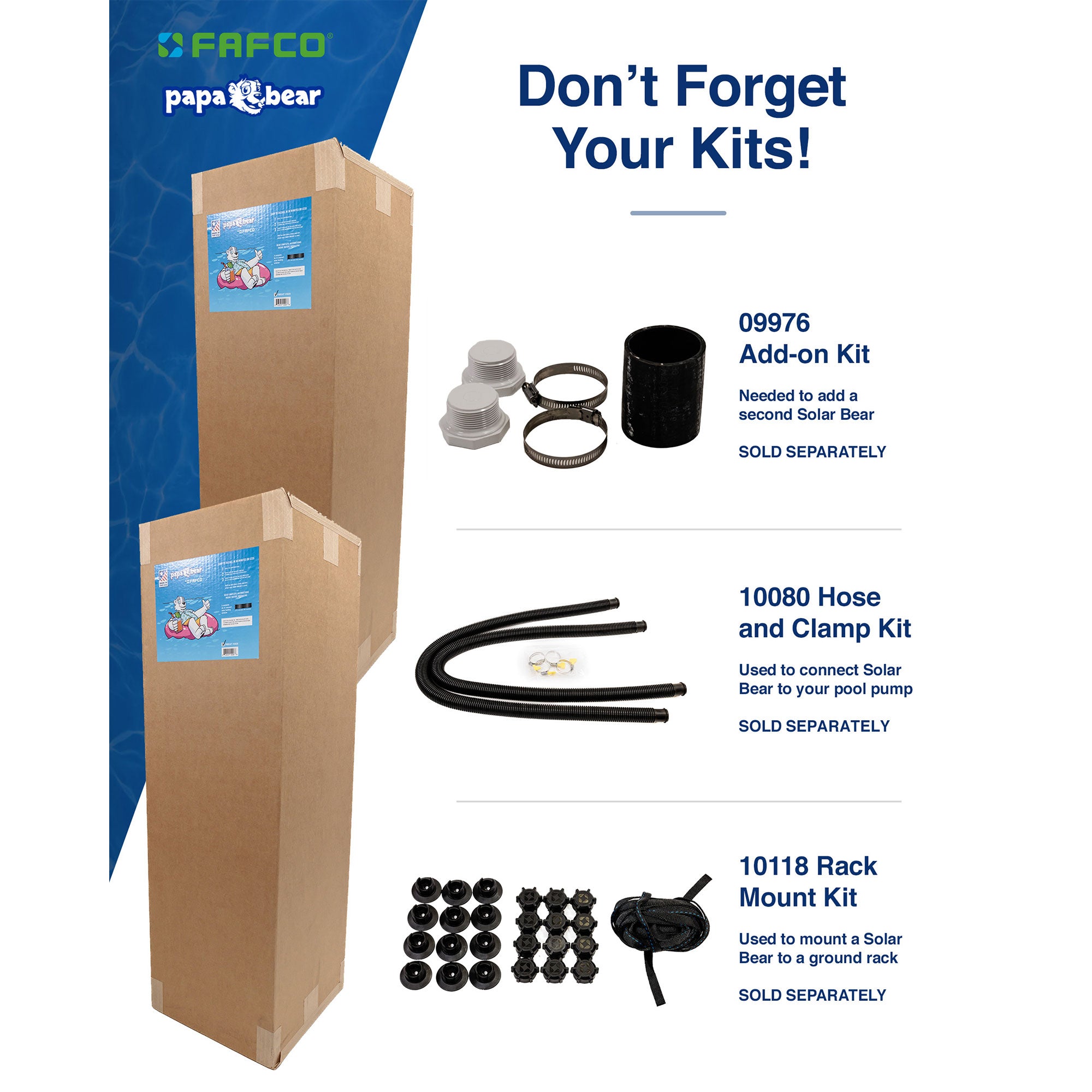 Fafco Papa Bear 24 Ft Solar Panel Heating Kit for Above Ground Pools (Open Box) - VMInnovations