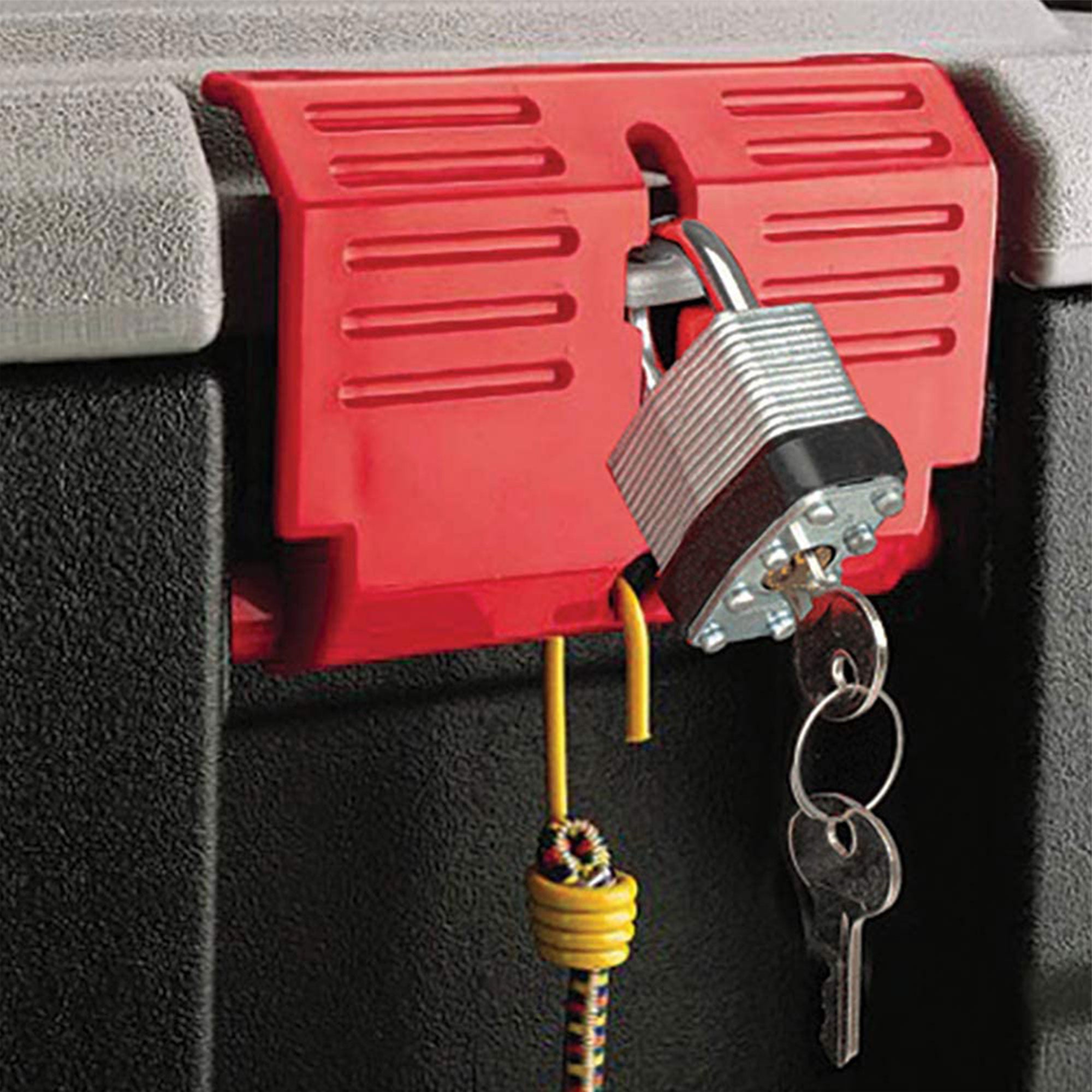 Rubbermaid 35 Gallon Action Packer Lockable Latch Storage Box, Black (Open Box) - VMInnovations