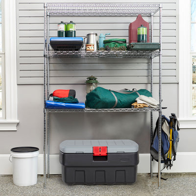 Rubbermaid 35 Gallon Action Packer Lockable Latch Storage Box, Black (Open Box) - VMInnovations
