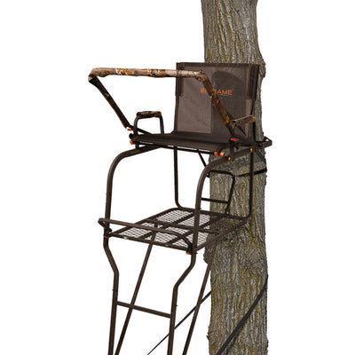 Big Game Hunter HD 1.5 Deer Hunting 18.5 Foot 1 Person Ladder Tree Stand, 2 Pack - VMInnovations