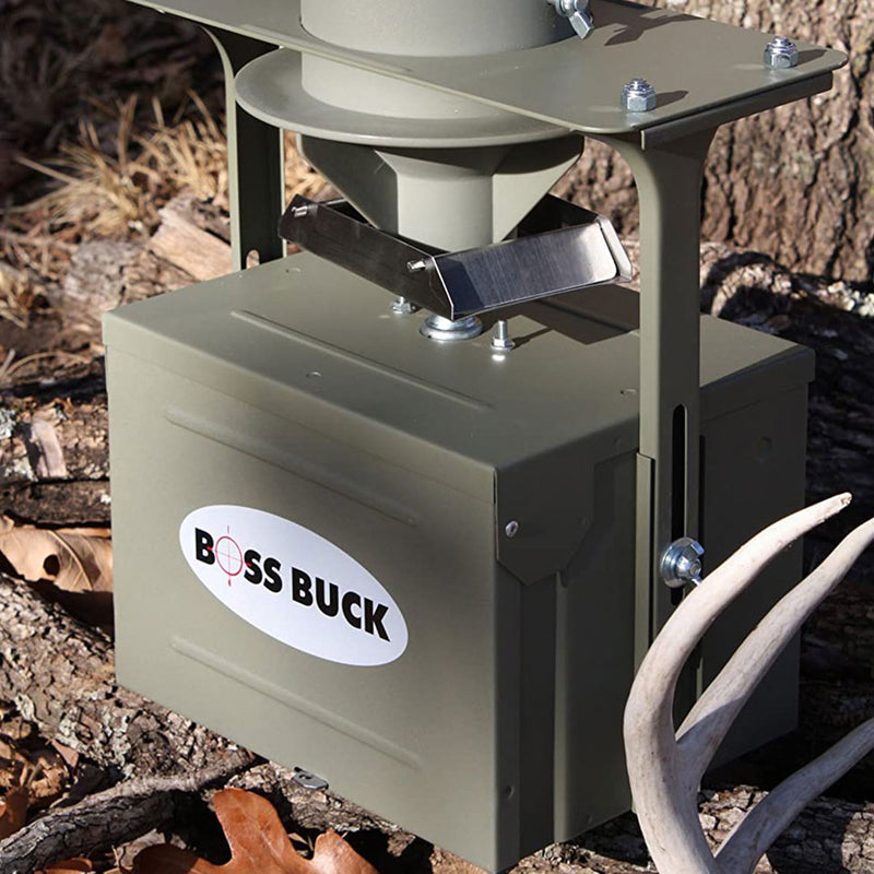 Boss Buck 12V High Torque Motor Hunting Game Feeder Kit w/ Timer Holder (Used)