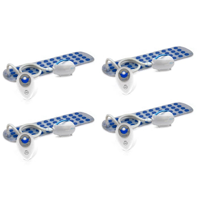 SereneLife PHSPAMT22 Bubble Bath Mat Body Spa Pad Massager Floor Mat (4 Pack)
