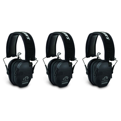Walker's Razor Shooter Electronic Folding Hearing Protection Earmuffs (3 Pack) - VMInnovations
