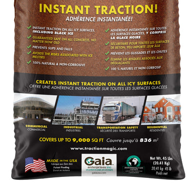Traction Magic Quick Application All Natural Ice & Snow Melter, 45 Lbs (4 Pack)