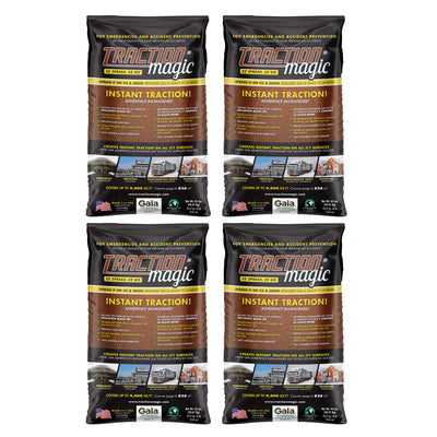 Traction Magic Quick Application All Natural Ice & Snow Melter, 45 Lbs (4 Pack)