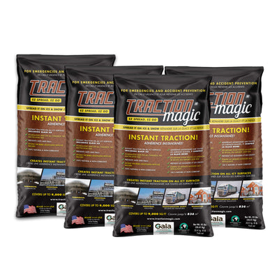 Traction Magic Quick Application All Natural Ice & Snow Melter, 45 Lbs (4 Pack)