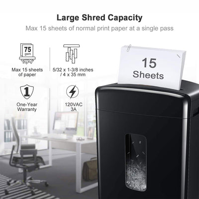 Bonsaii Sheet High Security Micro Cut Paper and Credit Card Shredder (Open Box) - VMInnovations