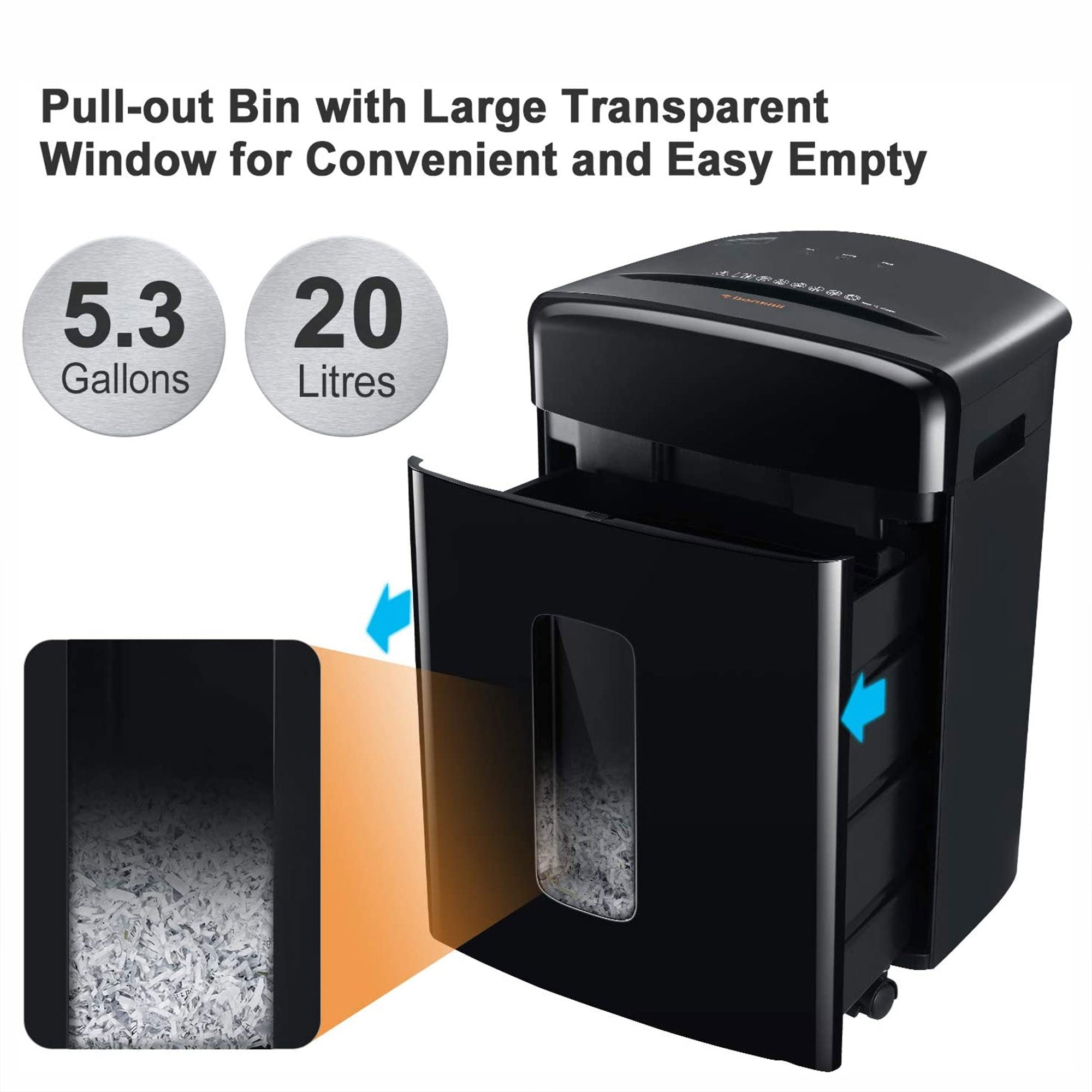 Bonsaii Sheet High Security Micro Cut Paper and Credit Card Shredder (Open Box) - VMInnovations