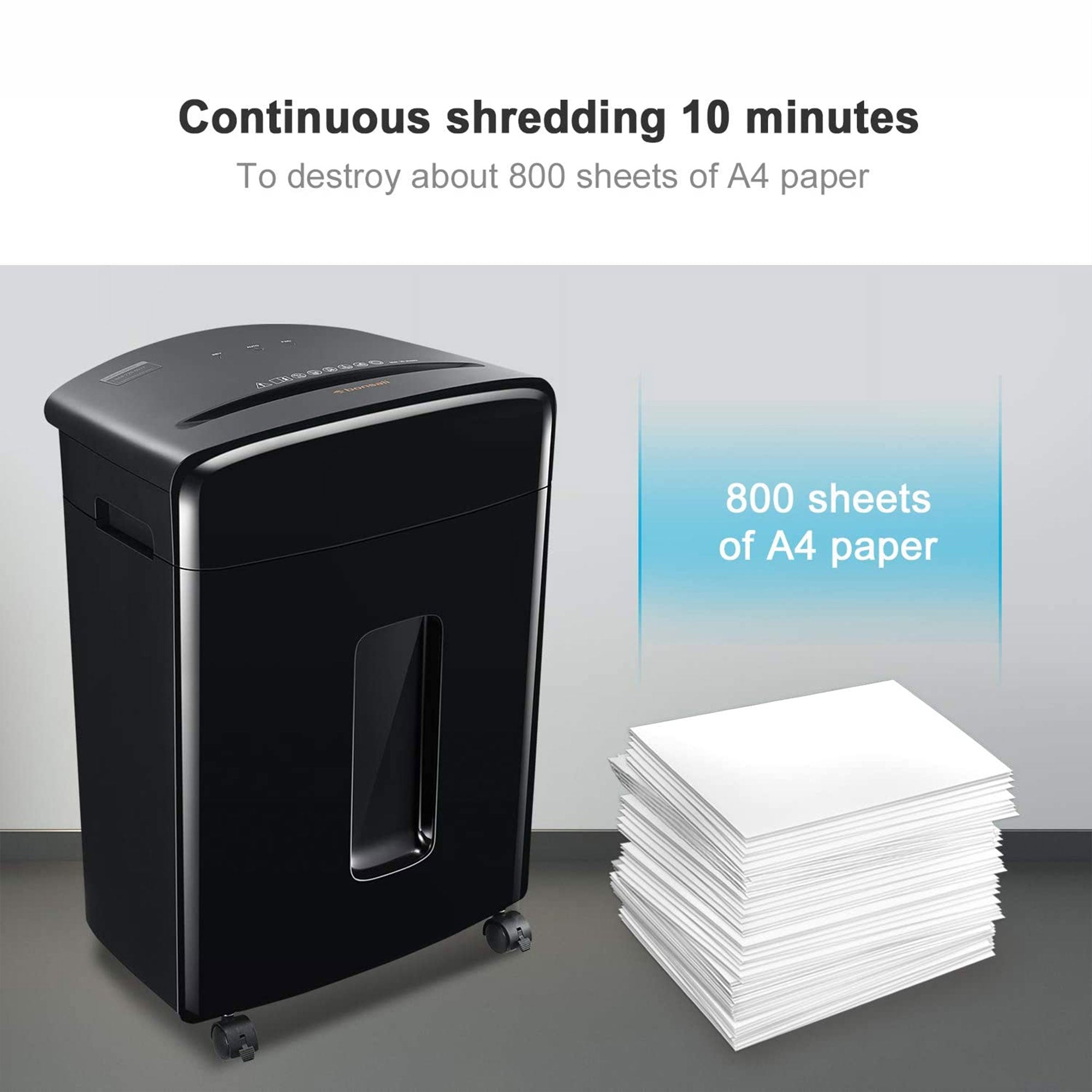 Bonsaii Sheet High Security Micro Cut Paper and Credit Card Shredder (Open Box) - VMInnovations
