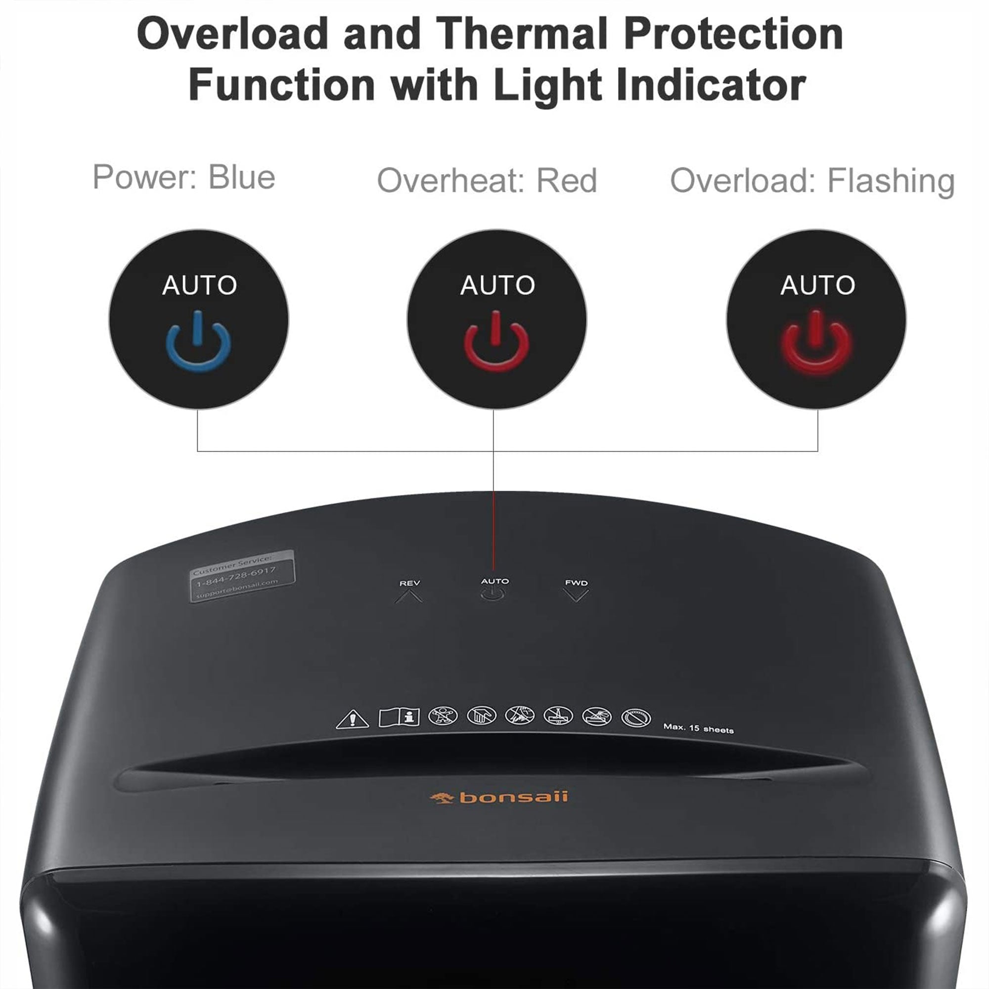 Bonsaii Sheet High Security Micro Cut Paper and Credit Card Shredder (Open Box) - VMInnovations