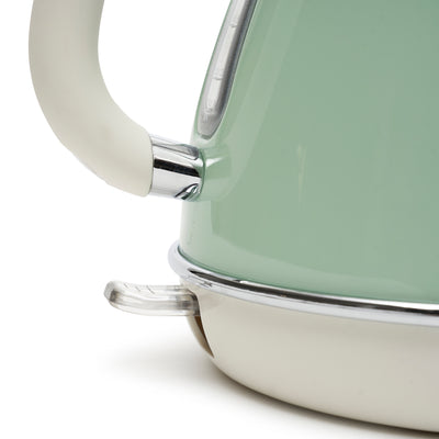 Ariete 1500W Vintage 1.7L Electric Kitchen Coffee Tea Hot Water Kettle, Green
