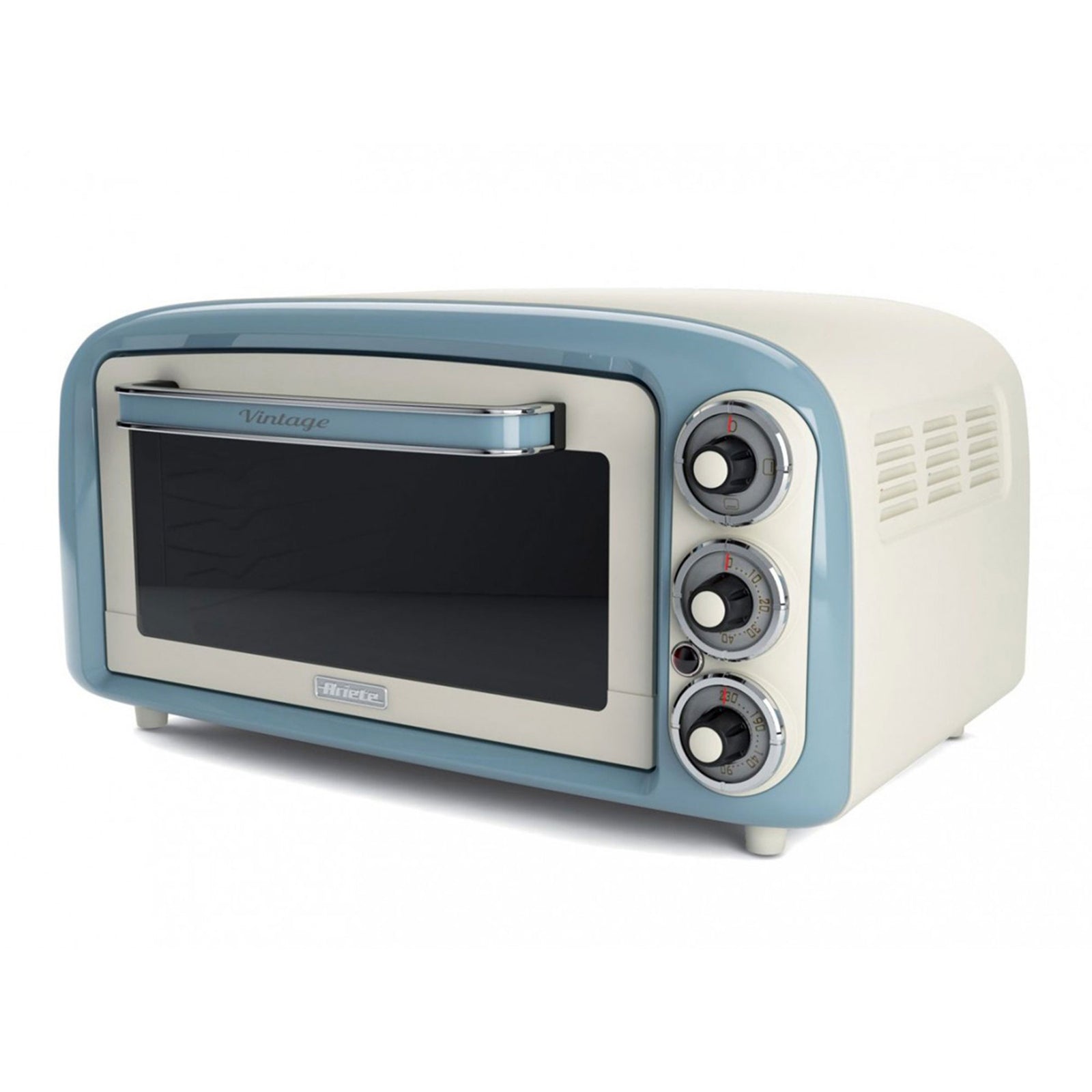 Ariete Vintage 1380W 18 Liter Electric Countertop Toaster Oven, Blue (Open Box) - VMInnovations