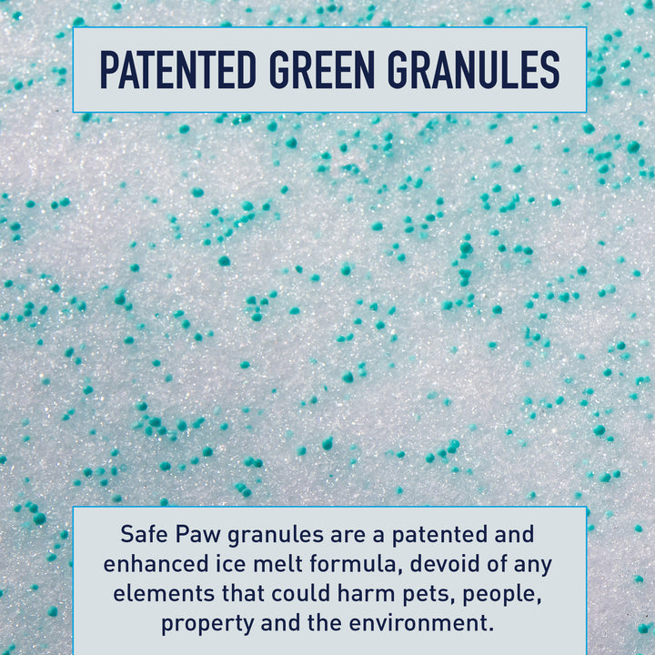 Safe Paw Pet Safe Ice Melt, 100% Salt and Chloride free with Traction Agent, Non-Toxic, Fast Acting, Lasts 3X Longer – 22 Lbs, 2 Pack
