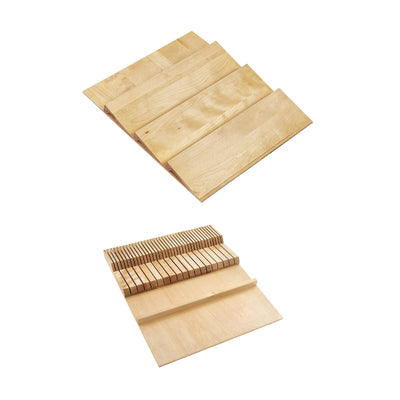 Rev-A-Shelf Double Knife Block Drawer Insert w/ 22 Inch Wood Spice Drawer Insert