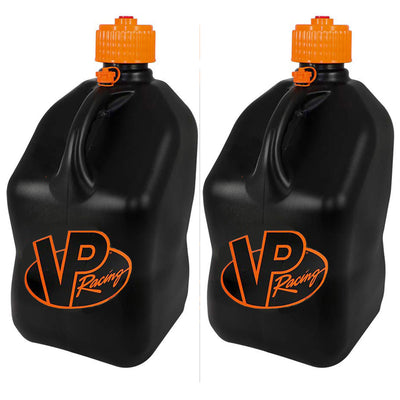 VP Racing Fuels Jug Storage, 5.5 Gallon Jug, Black/Orange (2 Pack) & Hose (2 Pack)