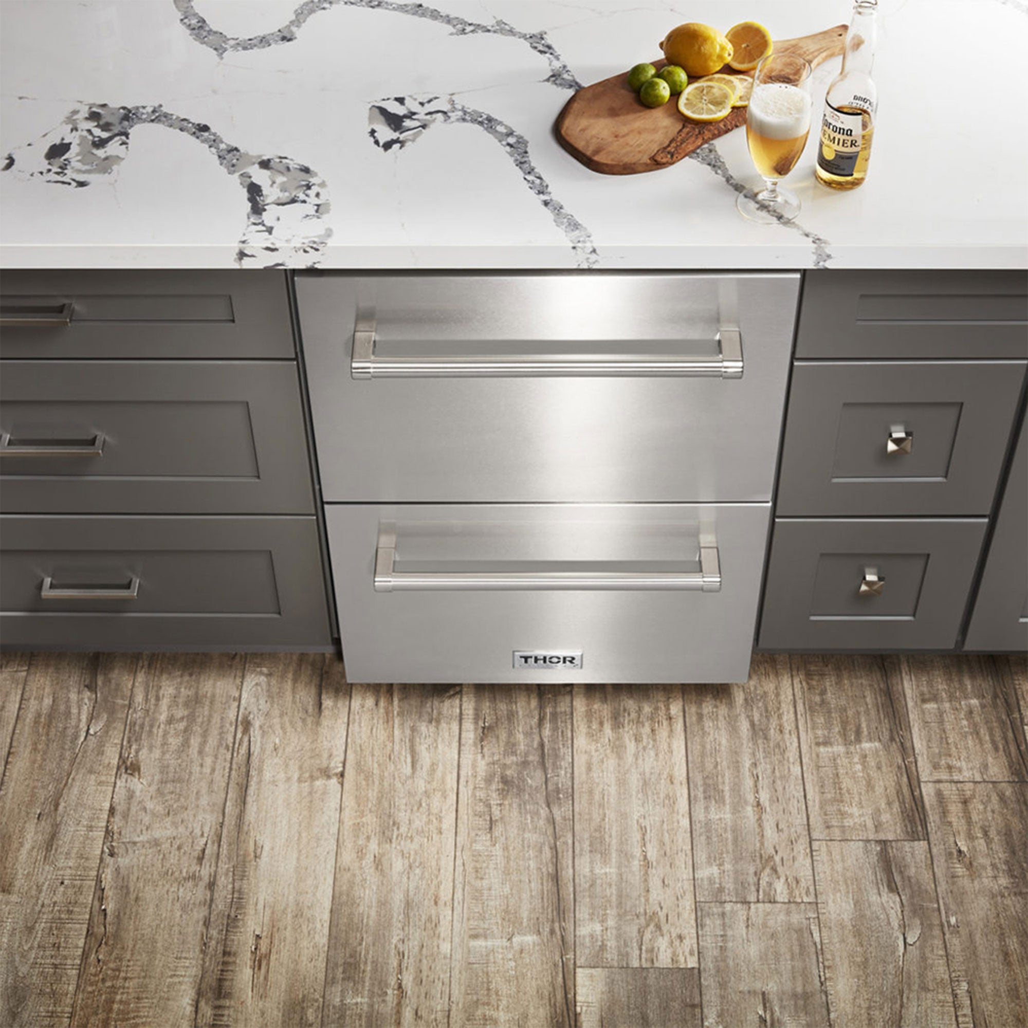 Thor Kitchen TRF2401U 5.4cu ft Indoor/Outdoor Undercounter 2 Drawer Refrigerator