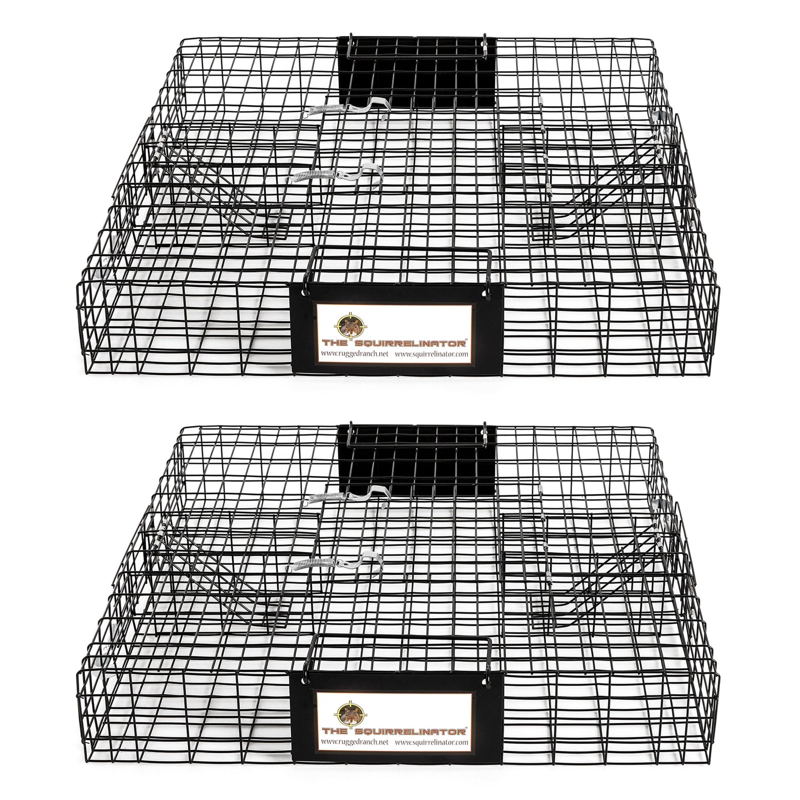 Rugged Ranch SQRTO Squirrelinator Squirrel 2 Door Trap Cage (2 Pack) - VMInnovations
