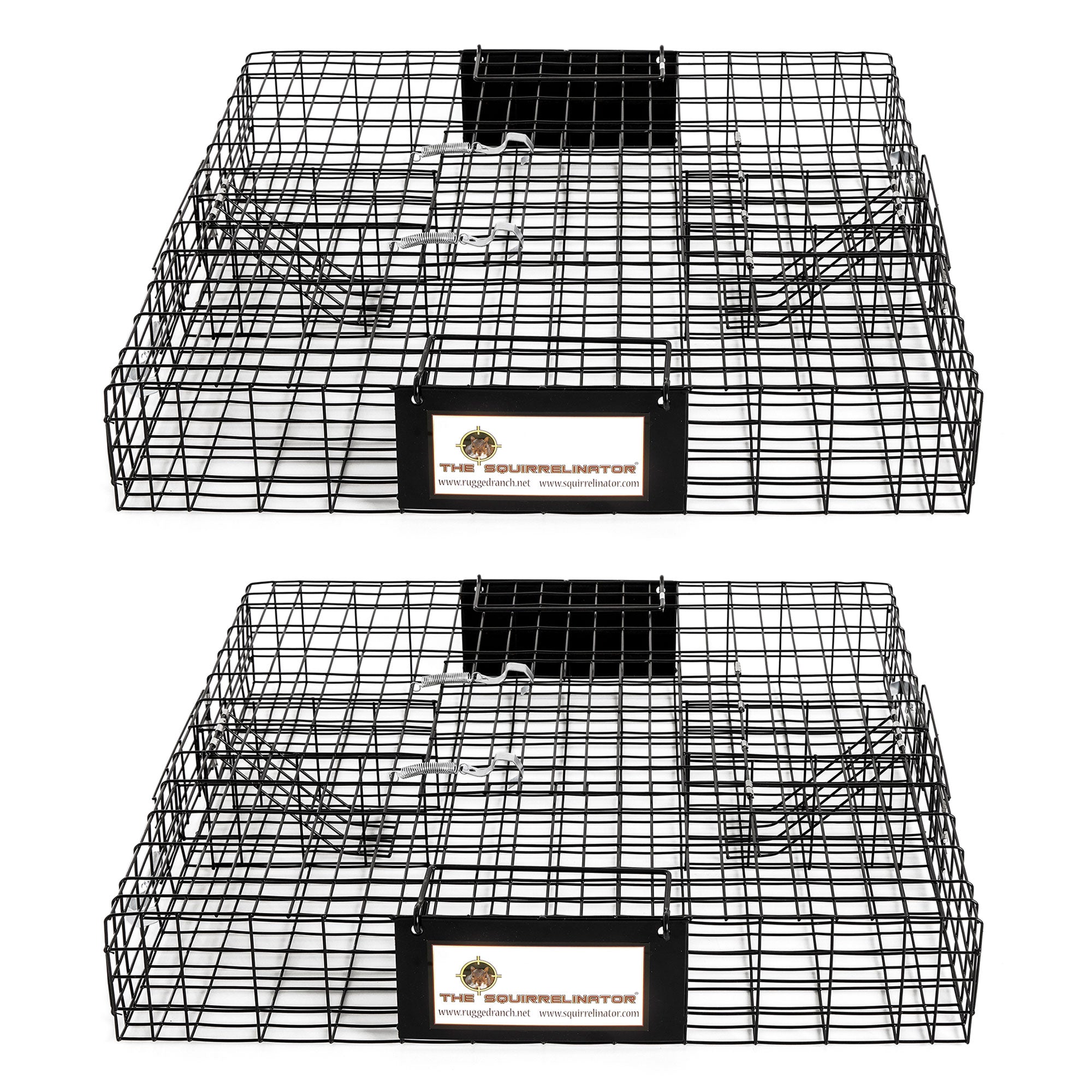 Rugged Ranch SQRTO Squirrelinator Squirrel 2 Door Trap Cage (2 Pack) - VMInnovations