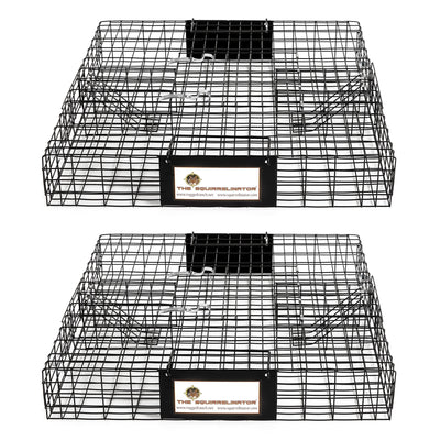 Rugged Ranch SQRTO Squirrelinator Squirrel 2 Door Trap Cage (2 Pack) - VMInnovations