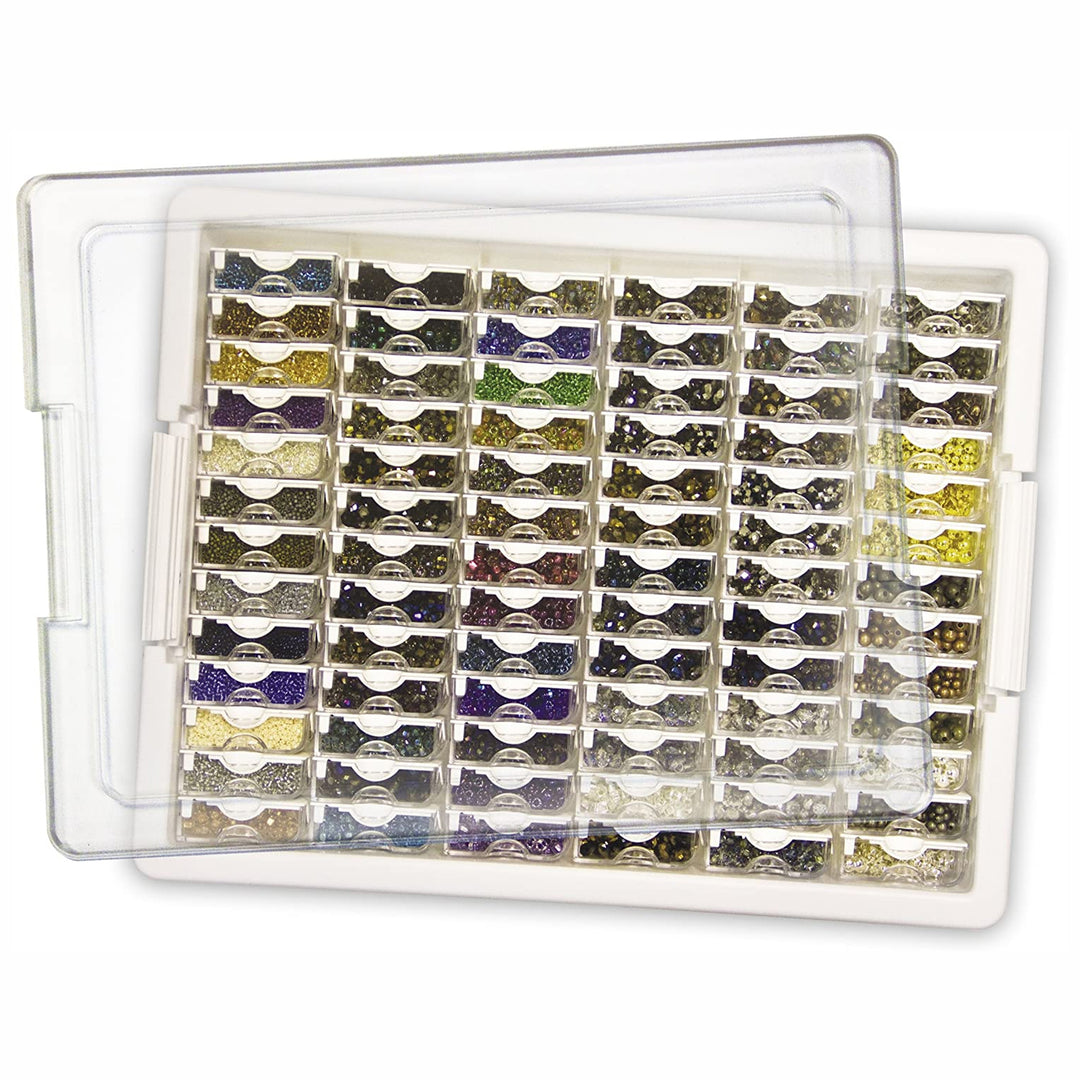Elizabeth Ward Bead Storage Solutions 78 Pc  Organizer Tray with Lid (Open Box) - VMInnovations