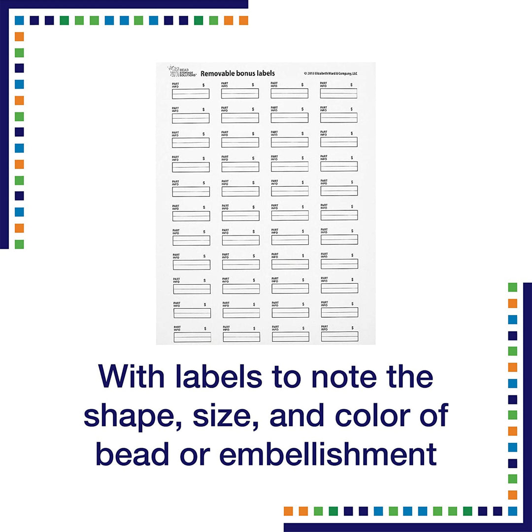 Elizabeth Ward Bead Storage Solutions 82 Piece Craft Supplies Organizer (2 Pack)