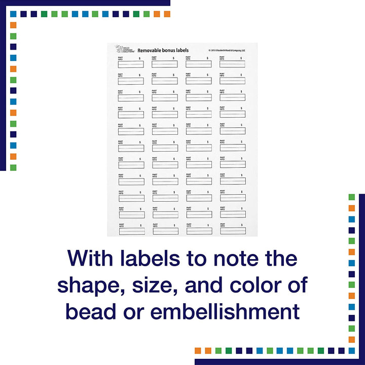 Elizabeth Ward Bead Storage Solutions 82 Piece Craft Supplies Organizer (2 Pack)