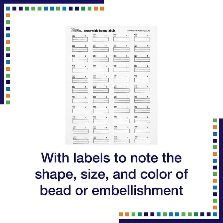 Elizabeth Ward Bead Storage Solutions 45 Piece Craft Supplies Organizer, 8 Pack