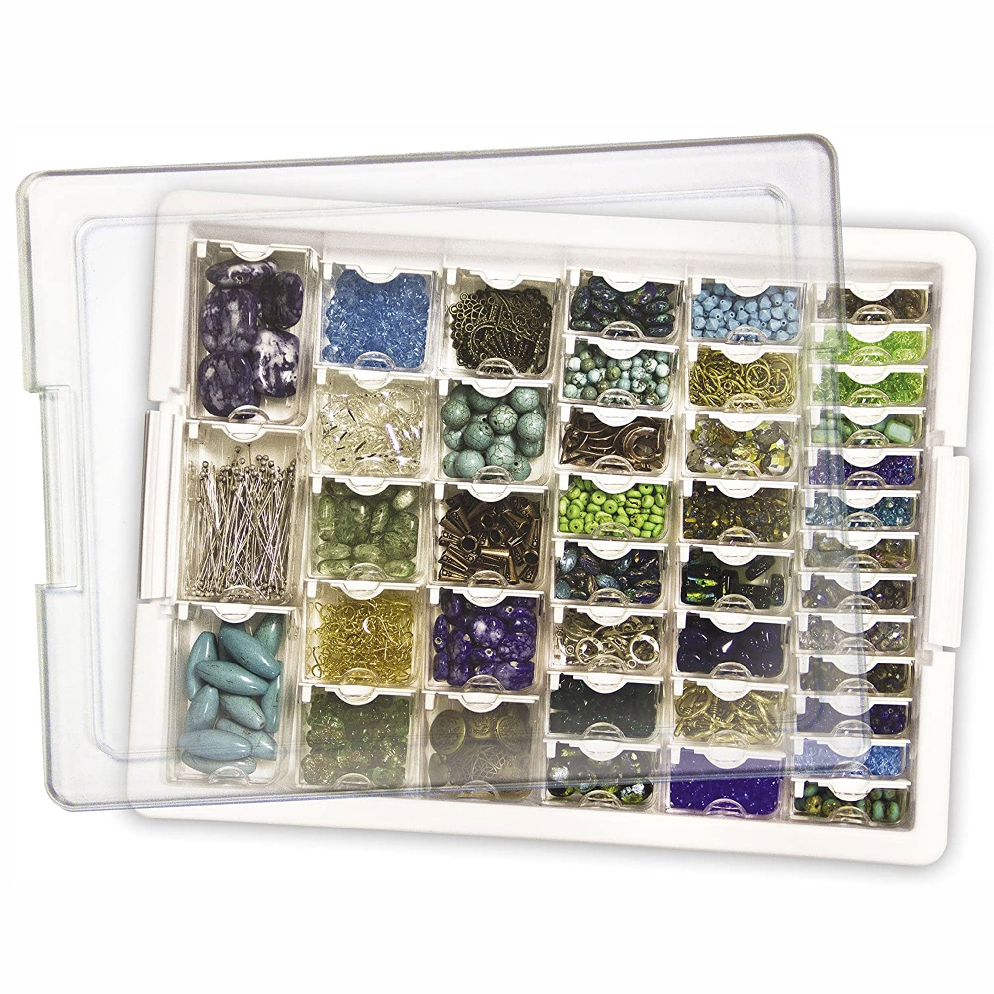 Elizabeth Ward Bead Storage Solutions 45 Piece Assorted Craft Supplies Organizer (10 Pack)