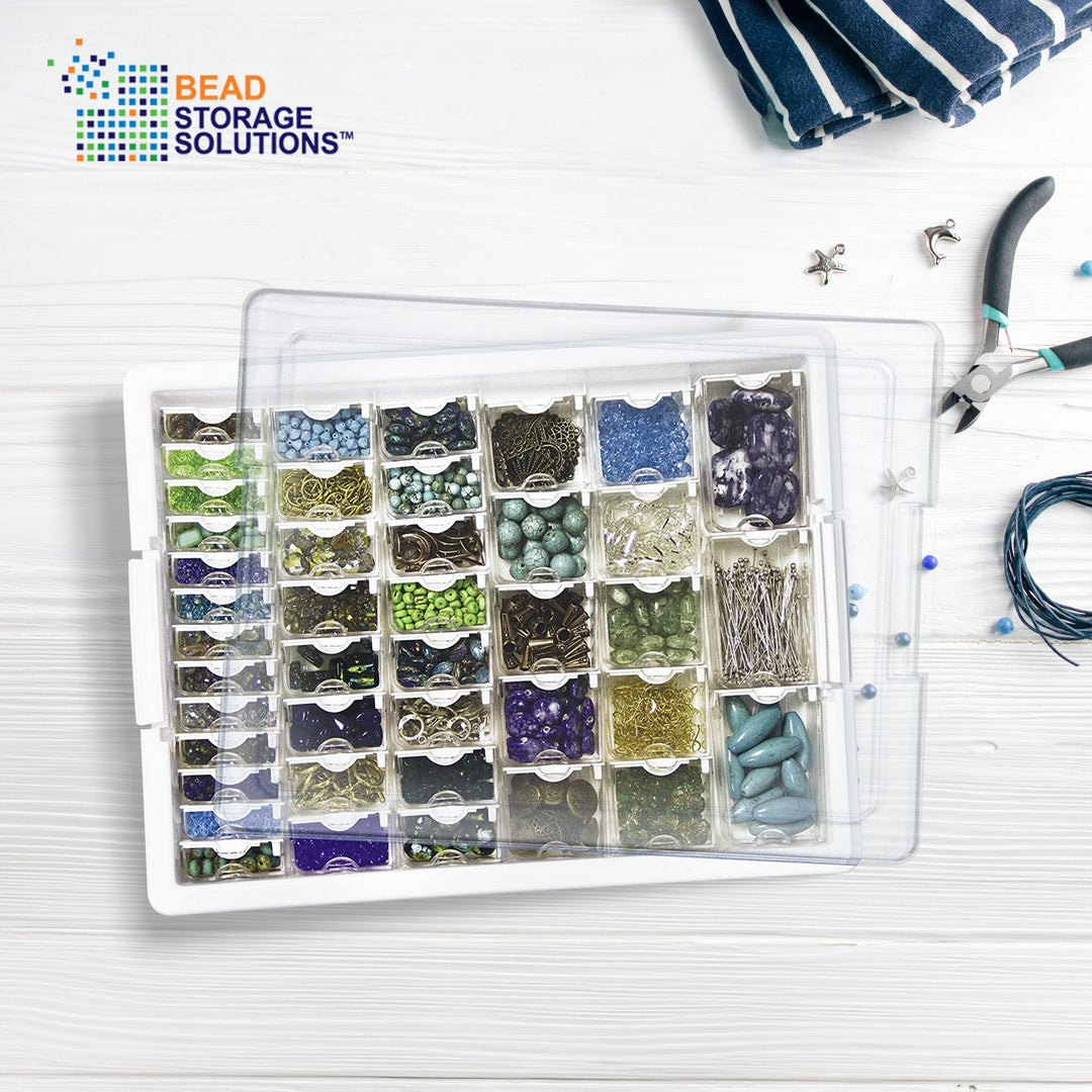 Elizabeth Ward Bead Storage Solutions 45 Piece Craft Supplies Organizer, 8 Pack