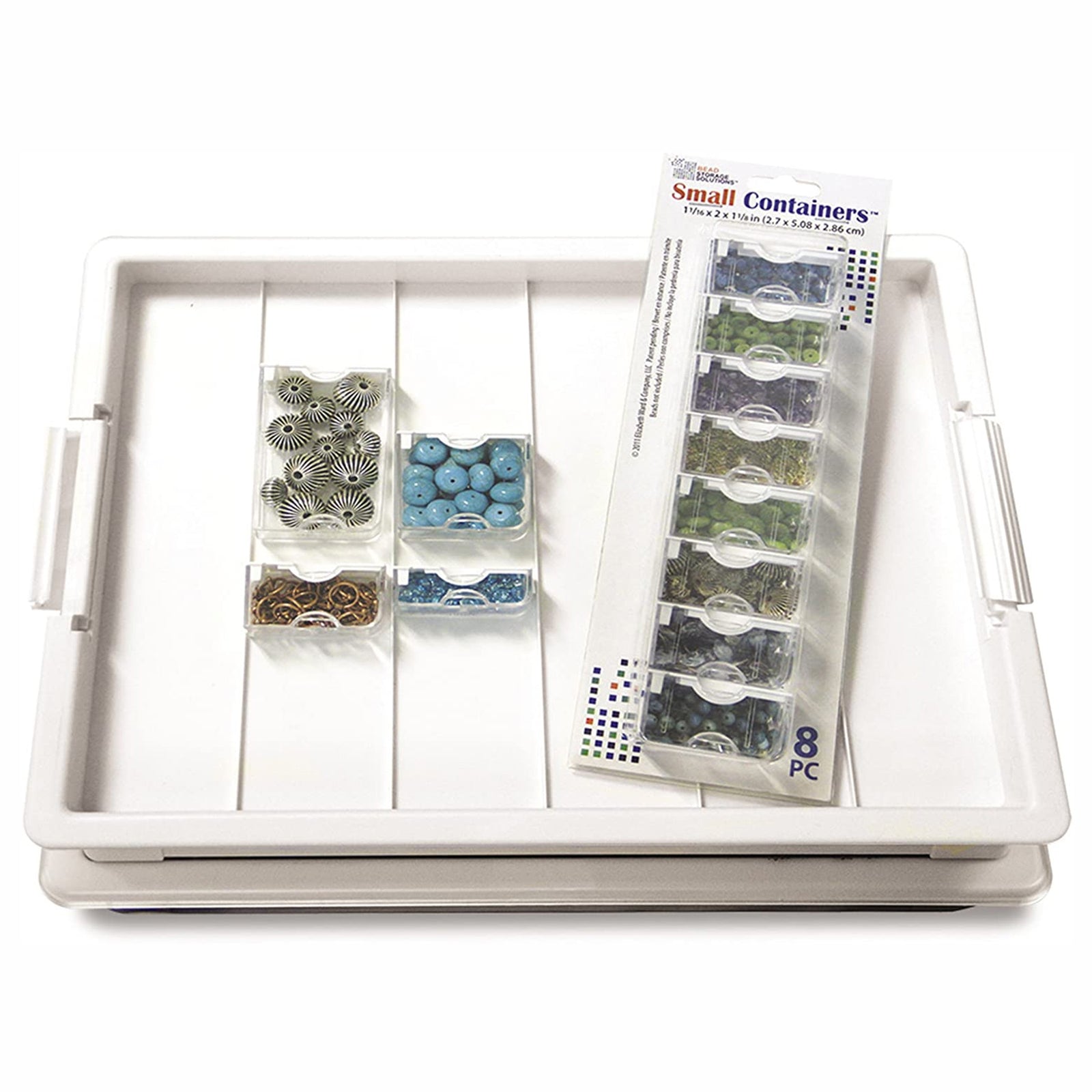 Bead Storage Solutions Craft Supplies Organizer Craft Tray with Lid (Open Box) - VMInnovations