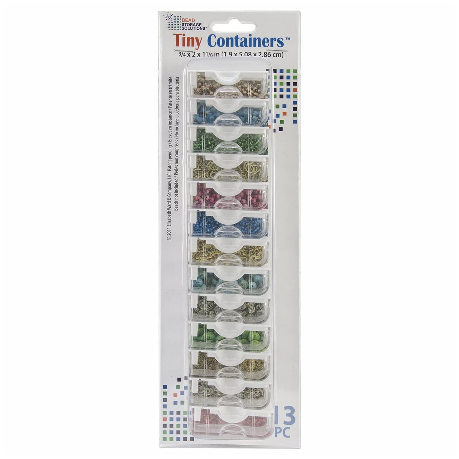 Elizabeth Ward Bead Storage Solutions 13 Pc Craft Supplies Containers (Open Box) - VMInnovations