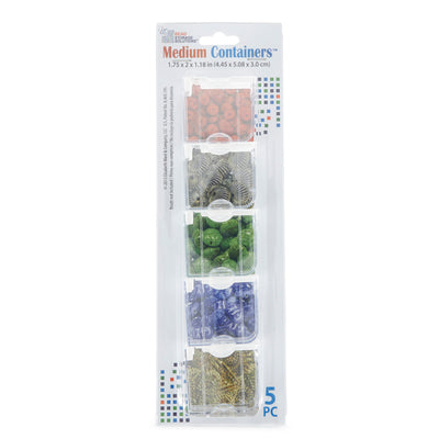 Elizabeth Ward Storage Solutions 5 Pc Bead & Craft Storage Containers (Open Box) - VMInnovations