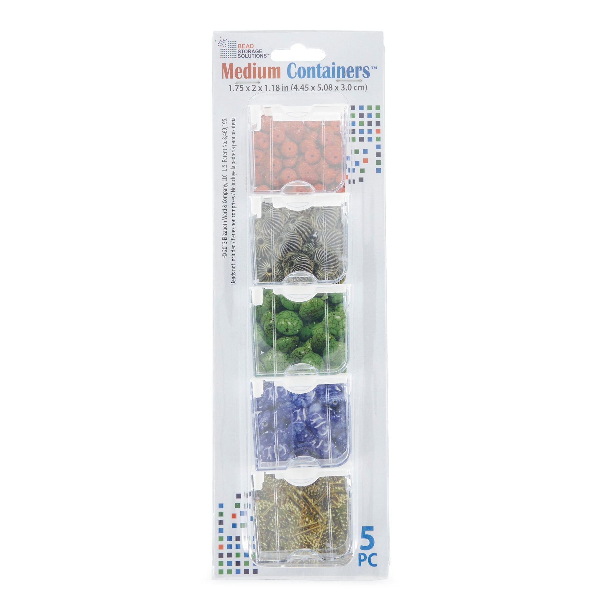 Elizabeth Ward Storage Solutions 5 Pc Bead & Craft Storage Containers (Open Box) - VMInnovations