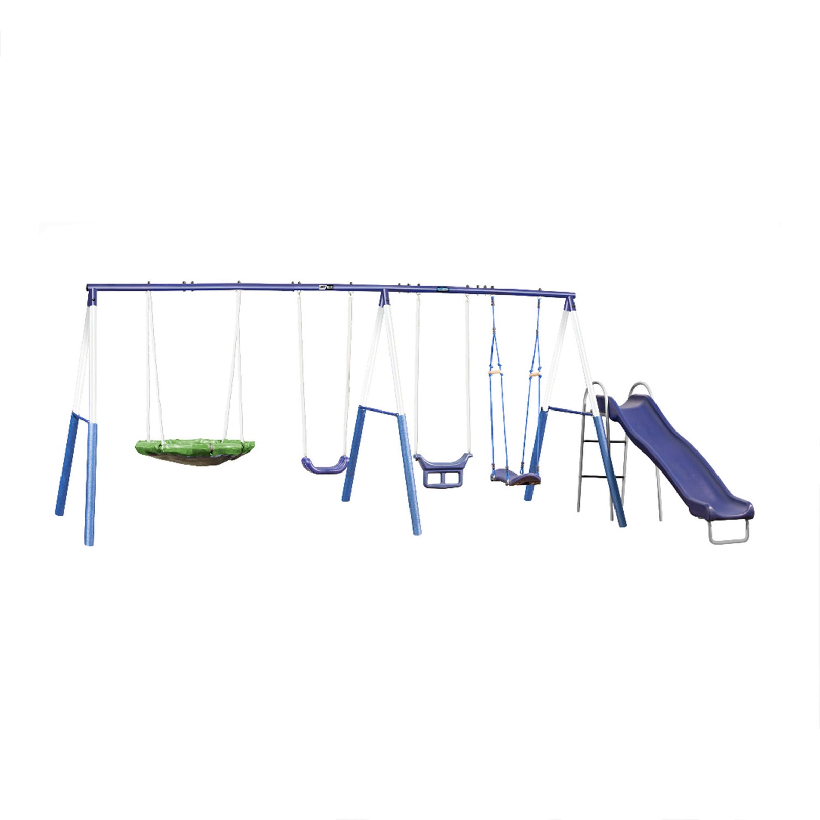 XDP Recreation Surf N Swing 5 Station Outdoor Swing and Play Set with Slide - VMInnovations