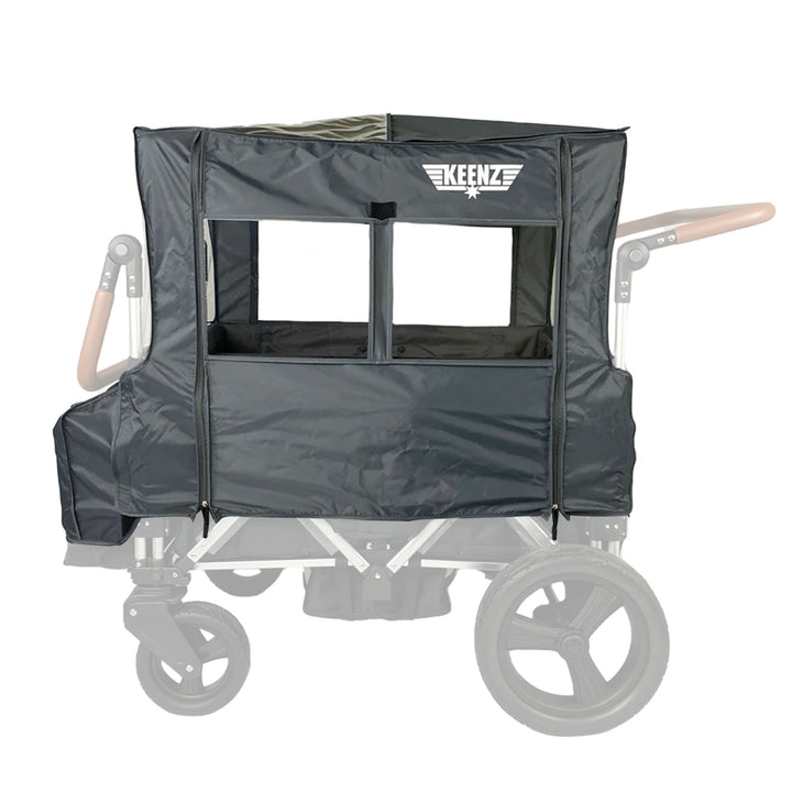 Keenz All Weather Wind Cover with Windows For 7SPush Pull Wagon, Grey (Open Box)