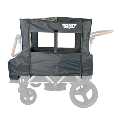Keenz All Weather Wind Cover with Windows For 7SPush Pull Wagon, Grey (Open Box) - VMInnovations