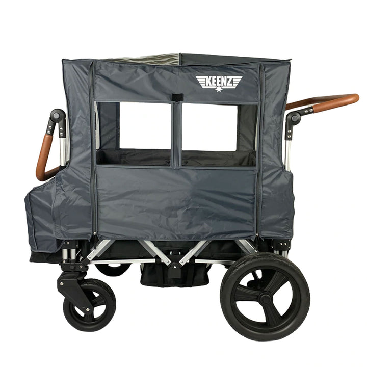 Keenz All Weather Wind Cover with Windows For 7SPush Pull Wagon, Grey (Open Box)