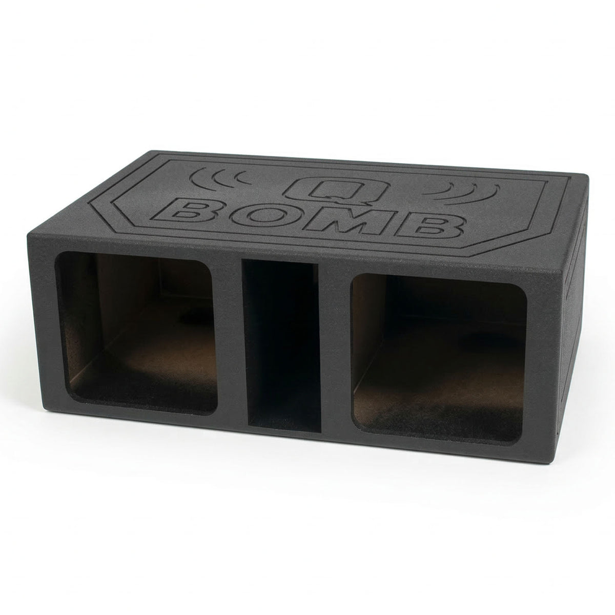 QPower QBOMB12VLSQ Dual 12" XL Vented Side Ported Speaker Square Box (Open Box)