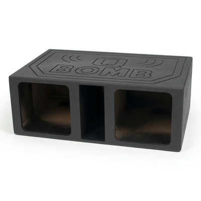 QPower QBOMB12VLSQ Dual 12" XL Vented Side Ported Speaker Square Box (Open Box)